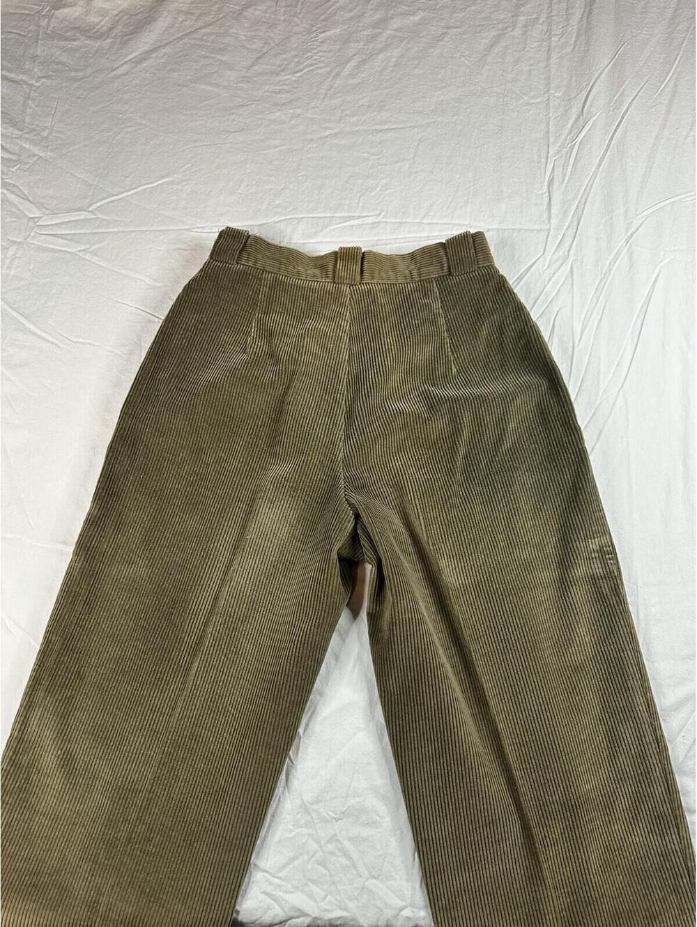 ✨🌿 Vintage Weathervane USA Olive Corduroy High Waist Pleated Pants Size 6🌿✨ - Picture 9 of 16